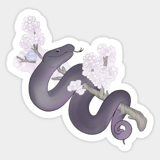 White Sakura Viper: Black Sticker